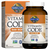 Garden of Life Vitamin Code RAW Hierro tableta para absorción suave.