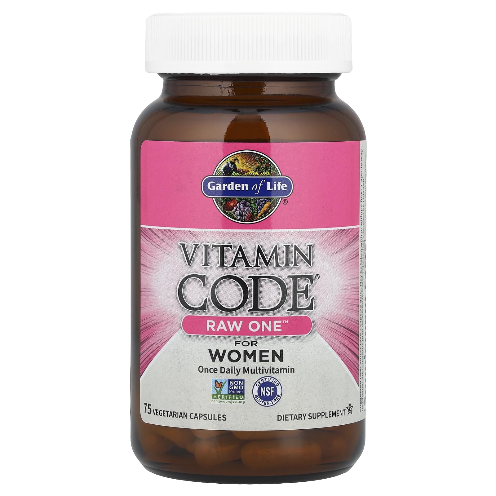 Cápsulas vivas de Garden of Life con enzimas digestivas para absorción.