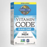 Garden of Life RAW ONE para hombres: envase exterior con información clara