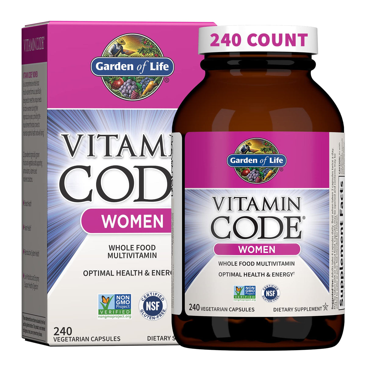 Garden of Life Vitamin Code Women: cápsulas para mujeres y clave para energía diaria