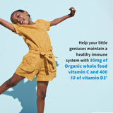 Garden of Life Vitaminas C y D para niños, refuerza la respuesta natural