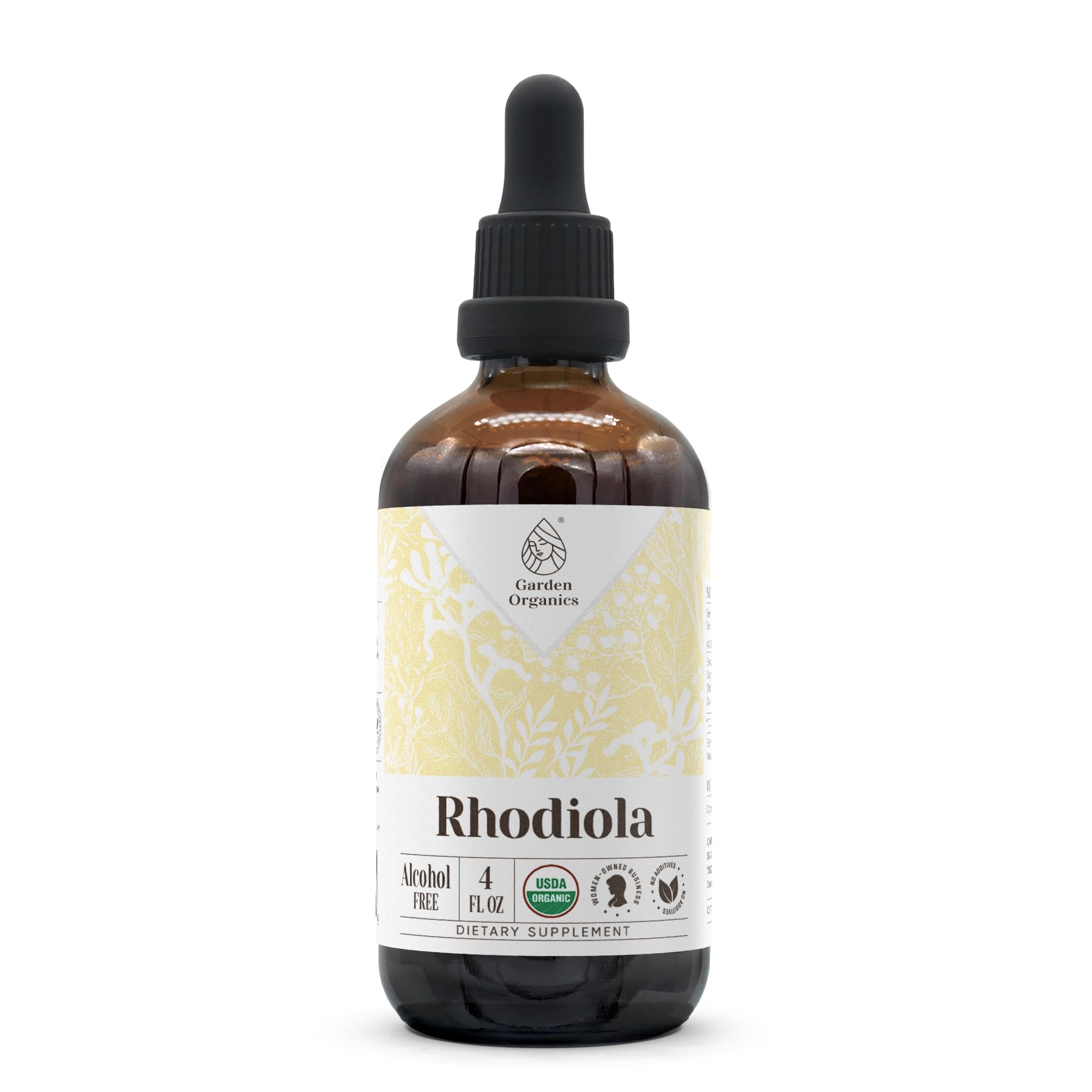 Garden Organics Rhodiola frasco con gotero para apoyo diario de energía