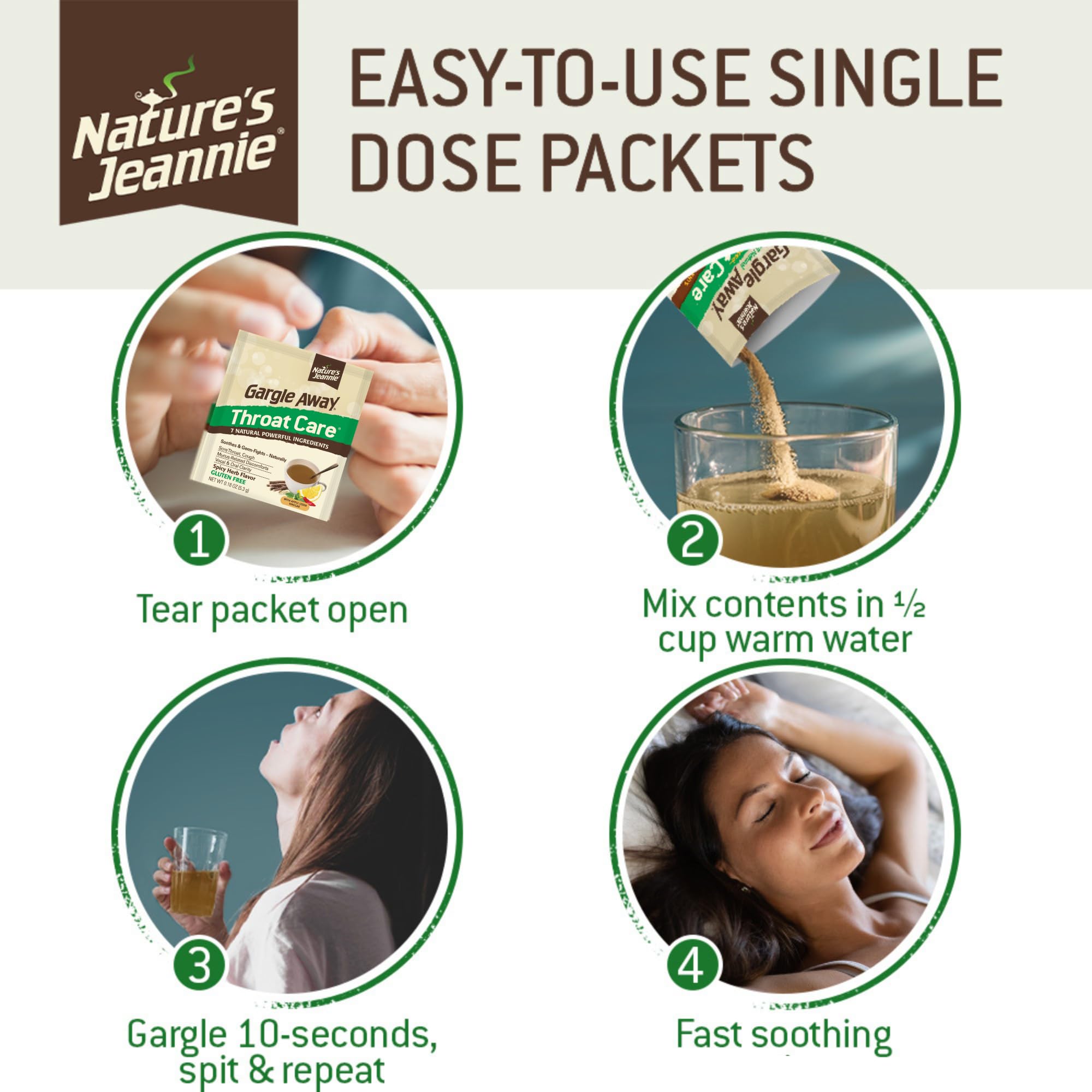 Gargle Away Nature’s Jeannie vinagre-manzana resalta aroma y frescura.