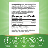 Detalle de la etiqueta de Garlicin Cardio con información de ingredientes