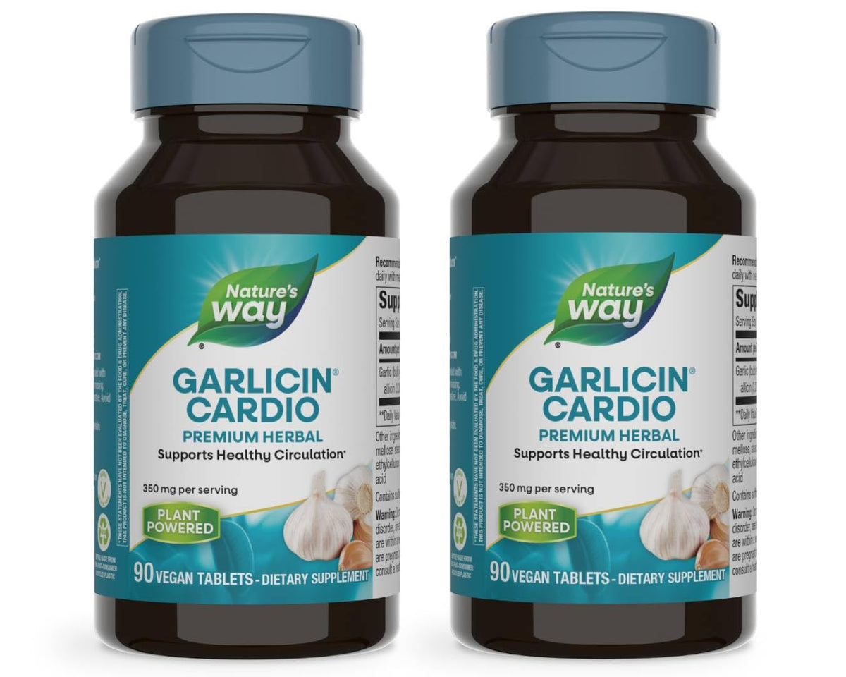 Nature’s Way Garlicin Cardio: tabletas en blíster para apoyo a la circulación