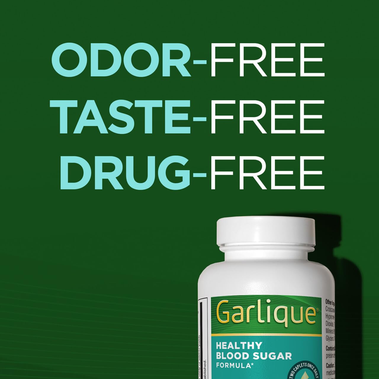 Garlique, libre de gluten, no-GMO y apto para veganos.