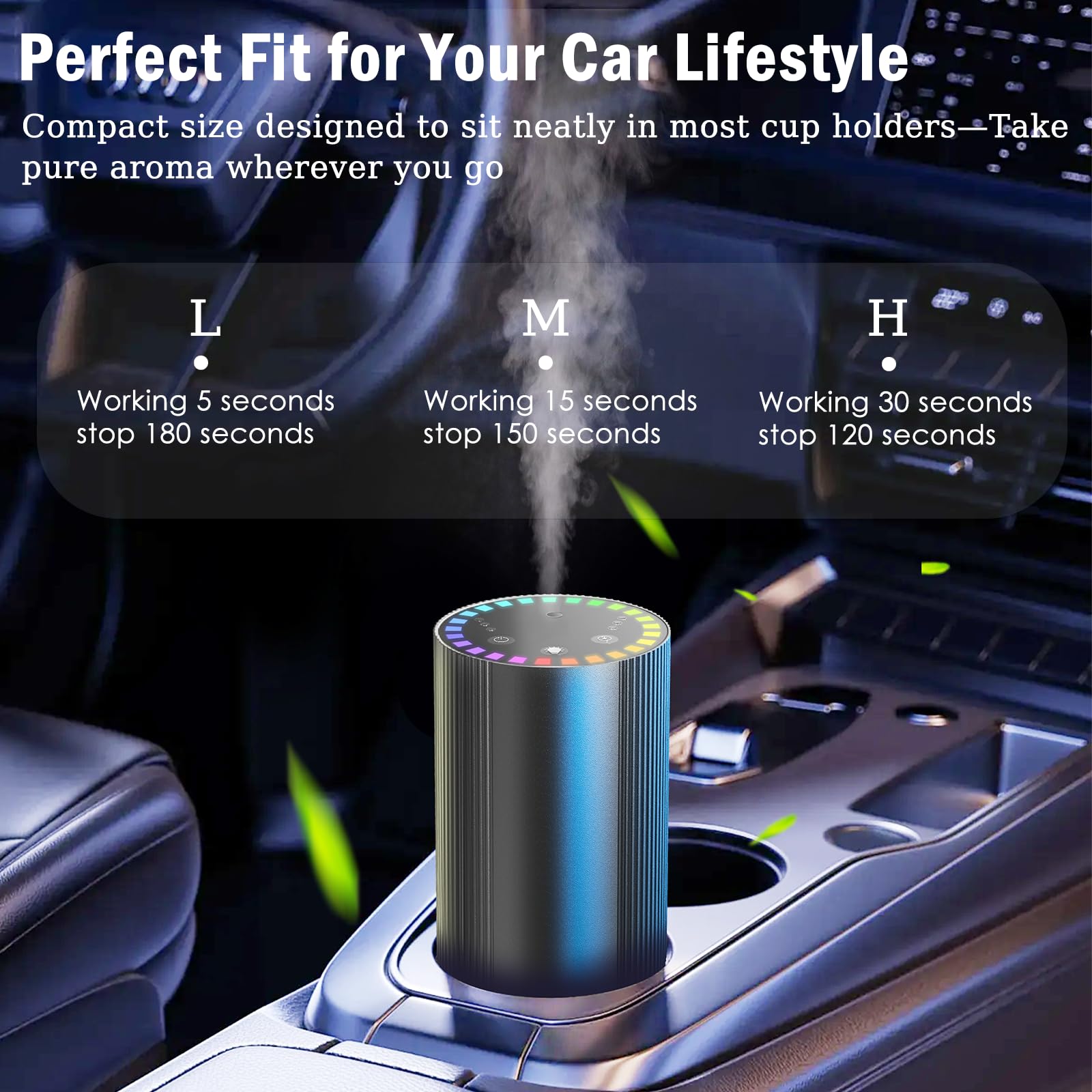 Diseño portátil y silencioso de GARTO para uso en coche y oficina.
