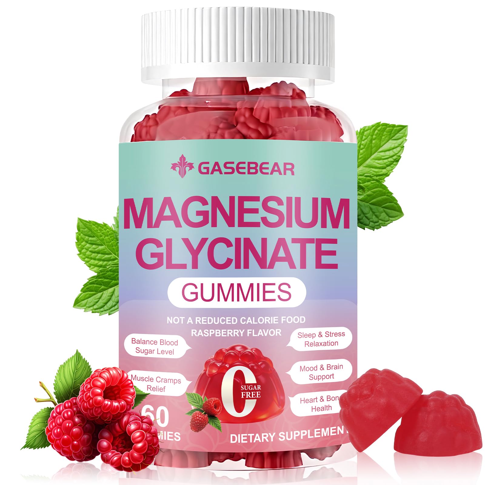 GASEBEAR gominolas magnesio 400 mg, empaque práctico para consumo diario