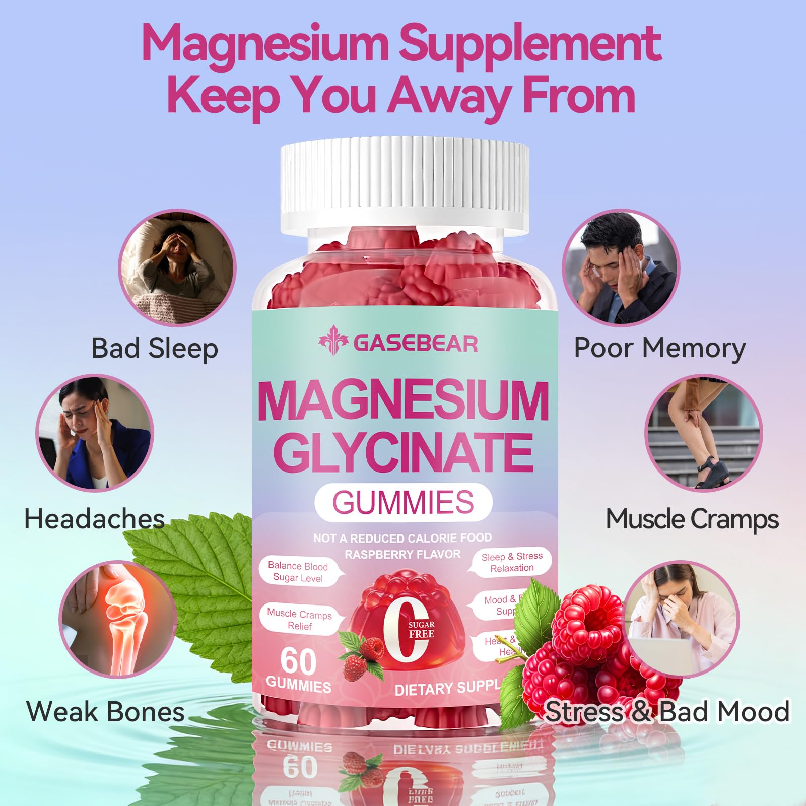GASEBEAR gominolas magnesio 400 mg, textura suave para sabor agradable