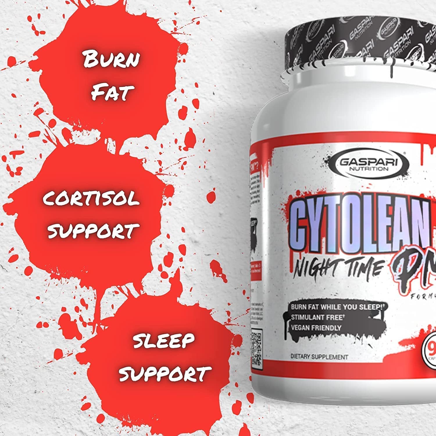 Gaspari Cytolean PM: envase destacado, diseño práctico para uso nocturno