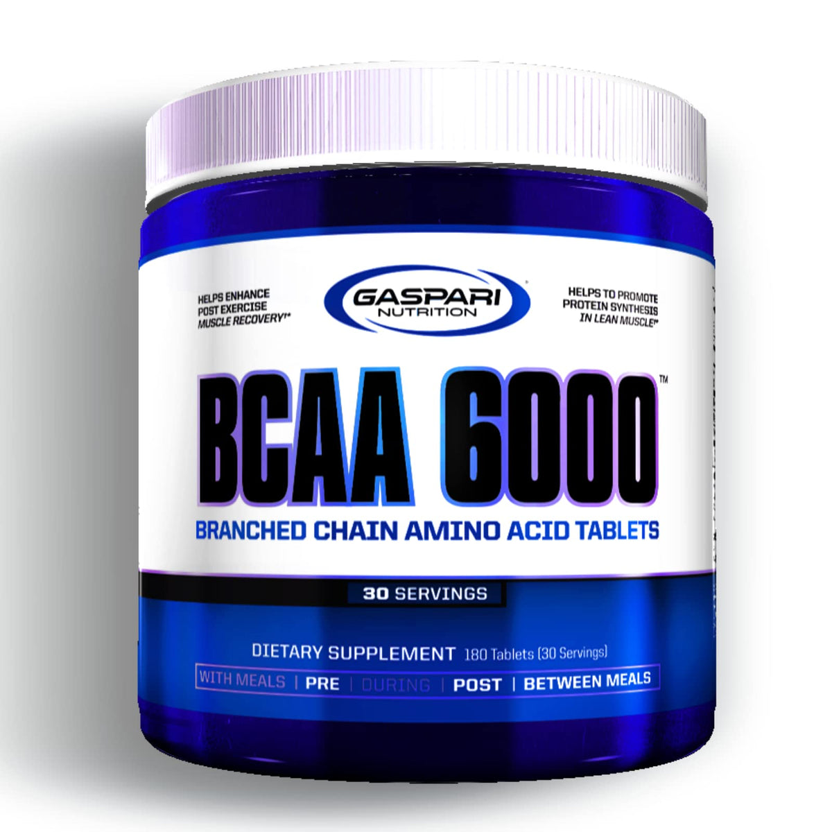 Gaspari Nutrition AminoMax8000 botella, apoyo a la recuperación muscular tras entreno intenso.