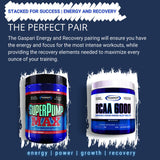 Gaspari AminoMax8000 empaque práctico para transporte diario y uso continuo.