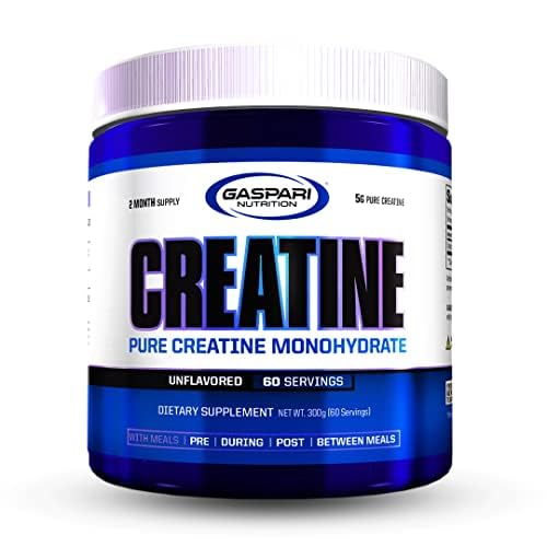 Gaspari Creatina Monohidrato, mezcla en vaso para apoyar la fuerza y la potencia.