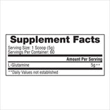 Gaspari Nutrition Glutamina: cuchara medidora para dosis fáciles y rápida mezcla.