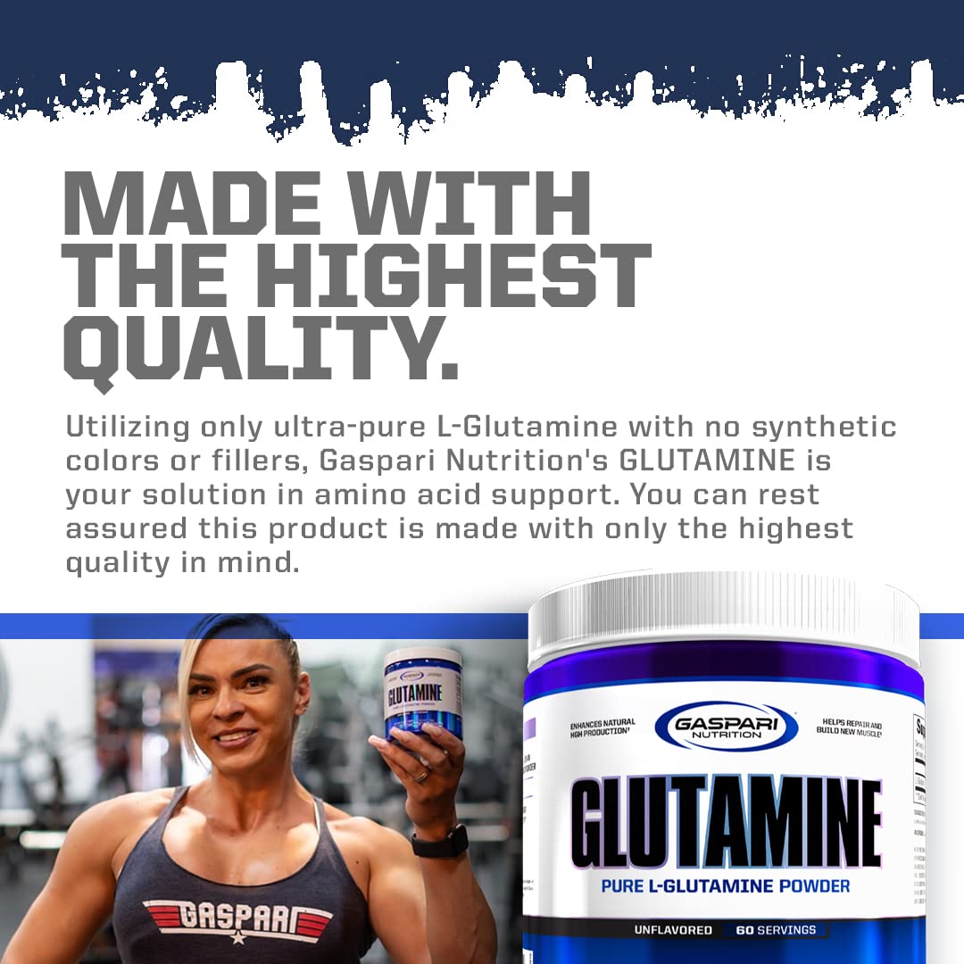 Gaspari Nutrition Glutamina: se mezcla fácilmente en agua o batido.