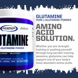 Gaspari Nutrition Glutamina: polvo sin sabor ideal para batidos diarios.
