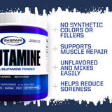 Gaspari Nutrition Glutamina: textura de polvo micronizado para disolución suave.