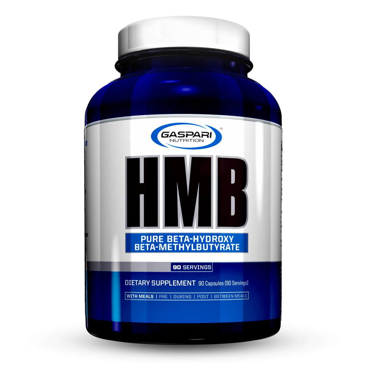 Gaspari Nutrition HMB: botella de cápsulas lista para uso diario y recuperación muscular
