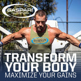 Gaspari Nutrition HMB en escena de entrenamiento para recuperación muscular