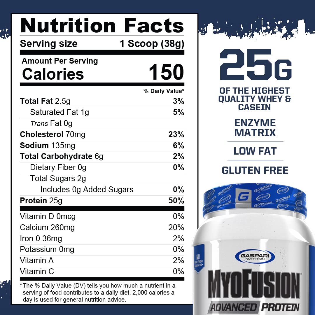 Gaspari Nutrition Myofusion Advanced Protein batido de vainilla helada para recuperación
