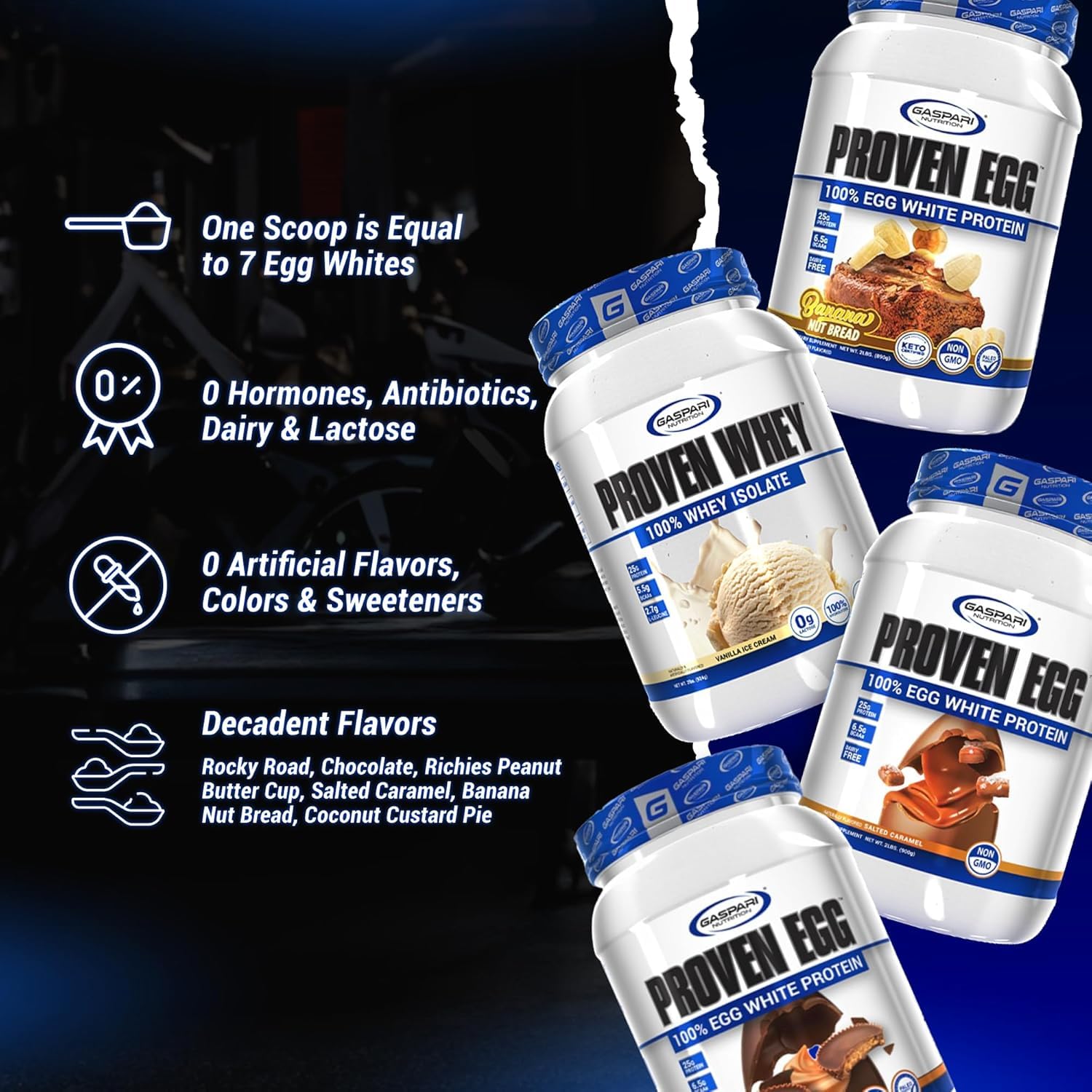 Gaspari Proven Egg, sin soja y sin lacteos.