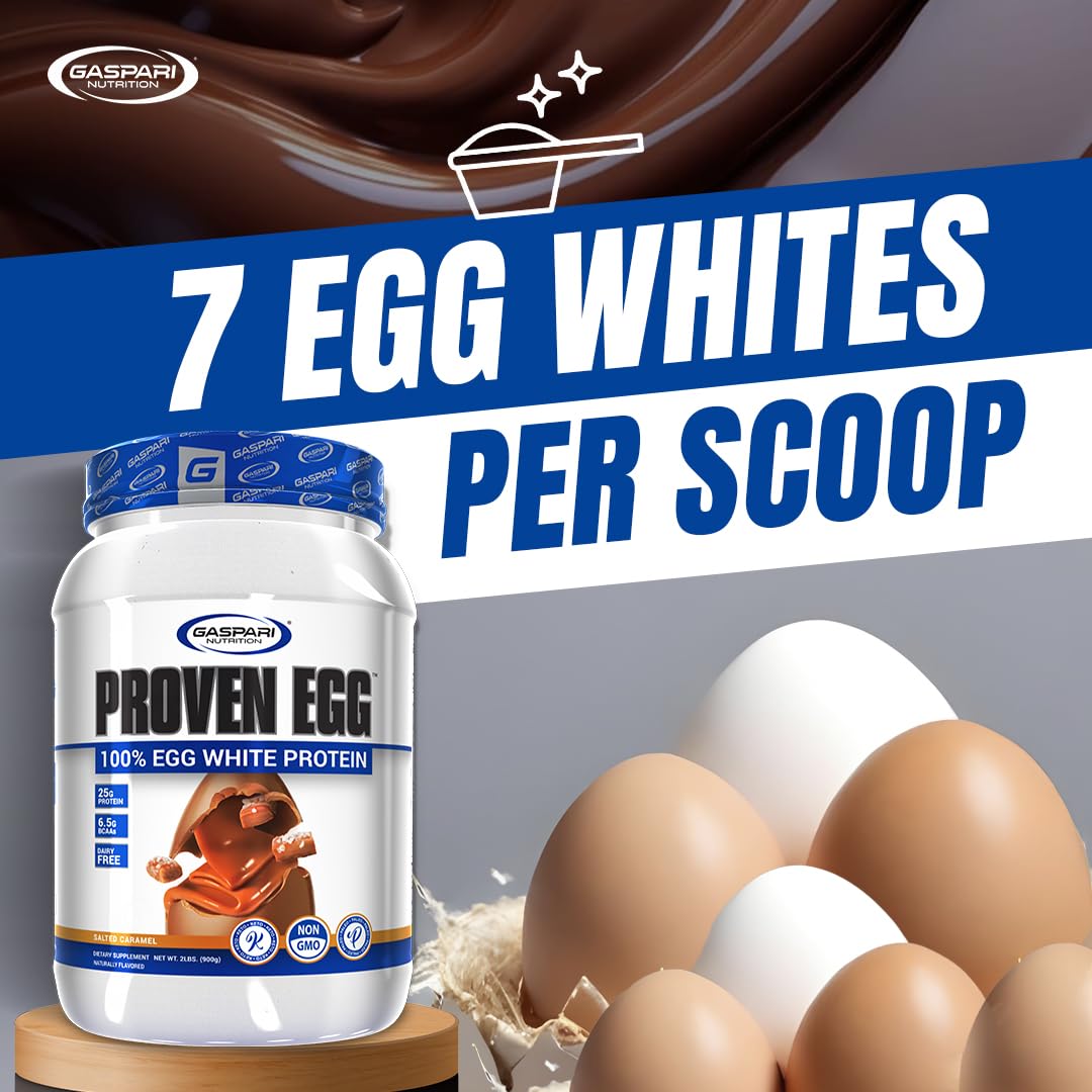 Gaspari Proven proteína clara de huevo batido con leche vegetal y sabor chocolate.