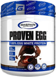 Gaspari Proven proteína clara de huevo en pote, opción limpia para desayunos proteicos.
