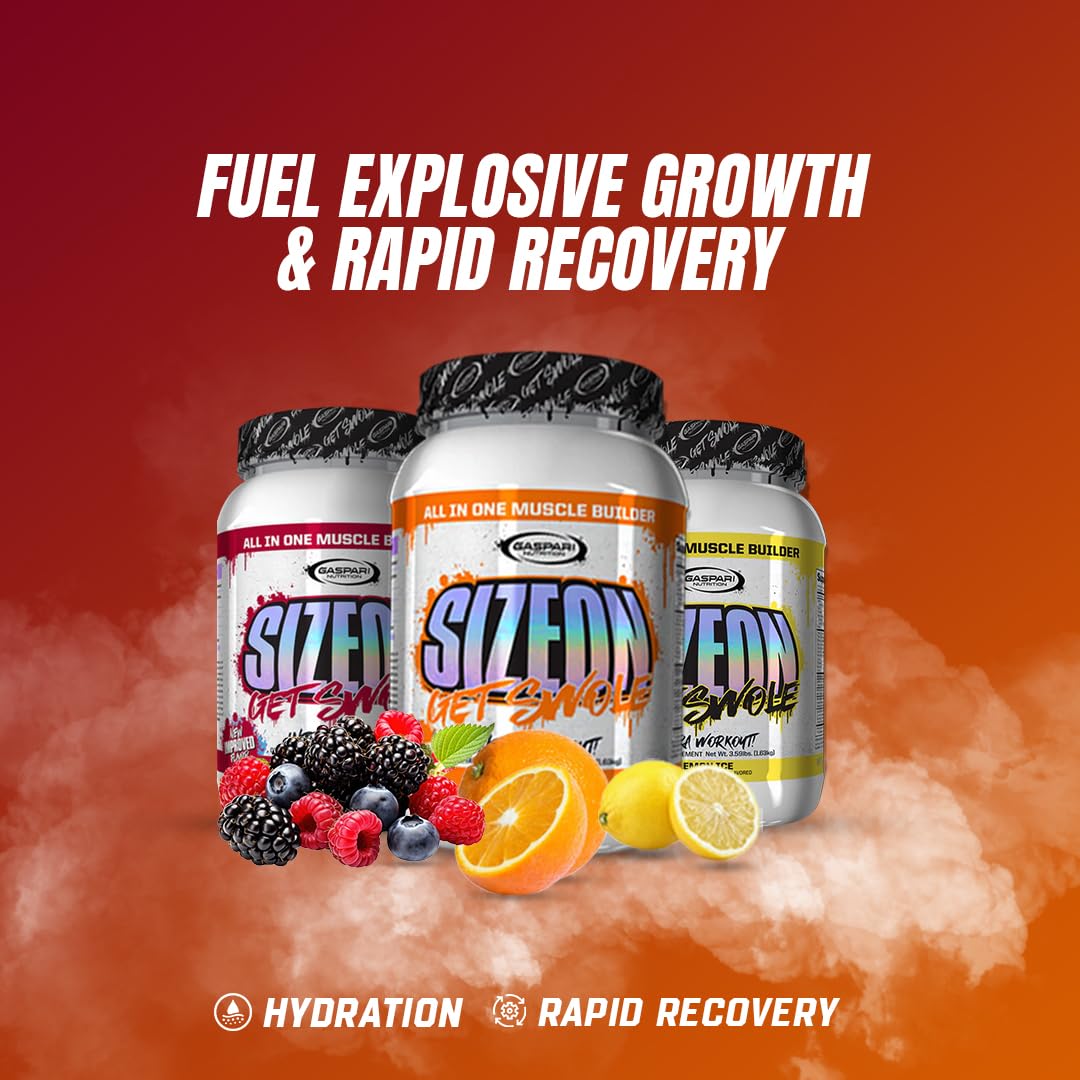 Gaspari SizeOn: combinación de aminoácidos y creatina para soporte durante sesiones intensas.