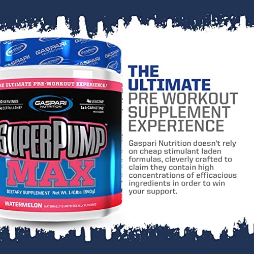 Vaso de agua listo para mezclar Gaspari SuperPump Max.