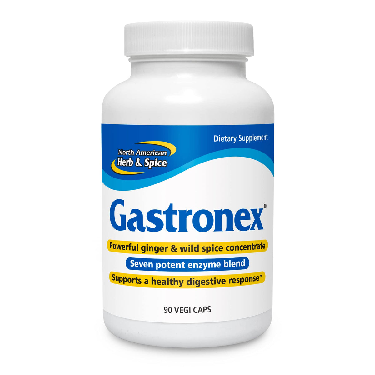 Gastronex botella de cápsulas para apoyo digestivo diario.