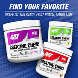 GAT SPORT Creatine Chews masticables, sabor uva algodón de azúcar, cómodo.