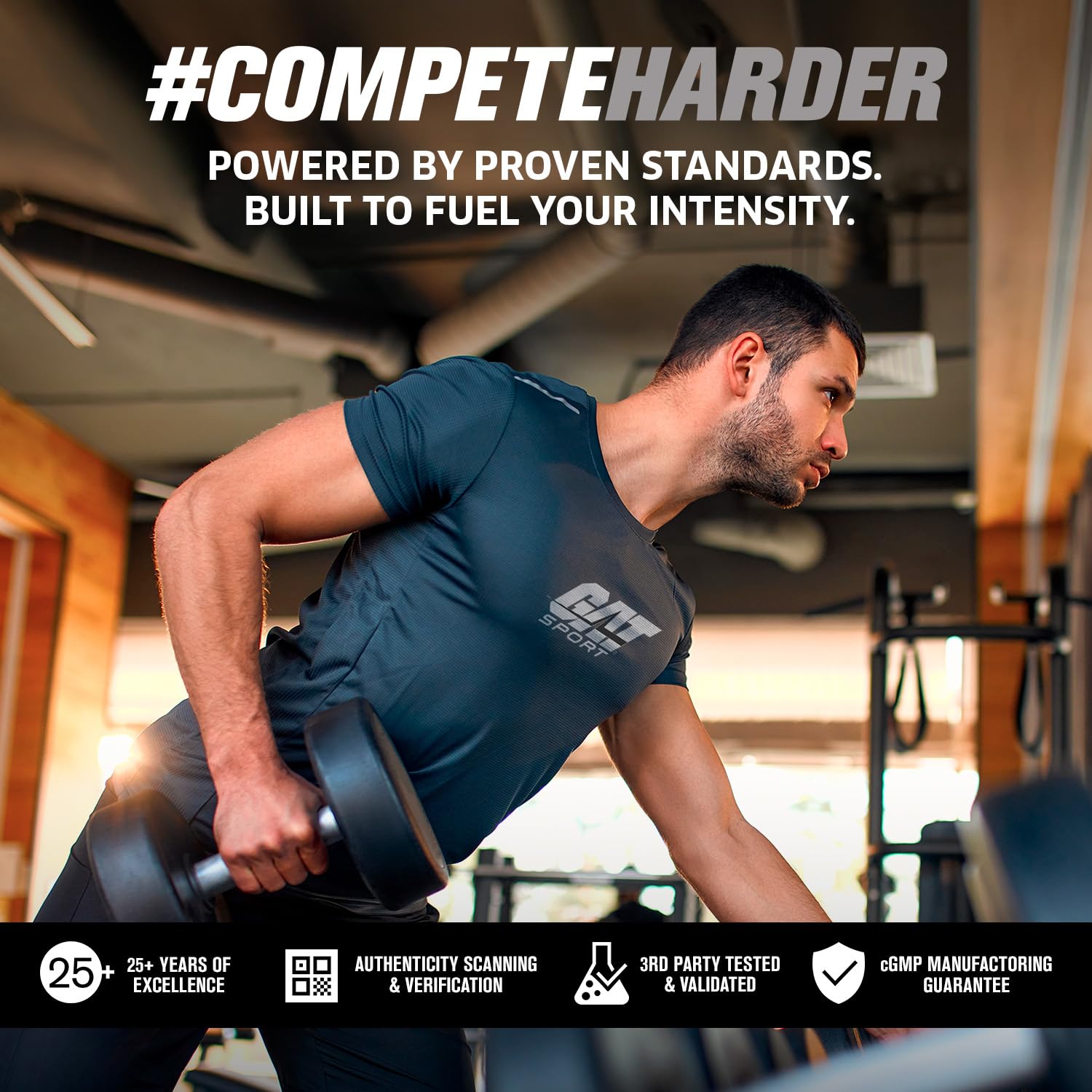 GAT SPORT Creatine Chews, código QR para pruebas independientes.