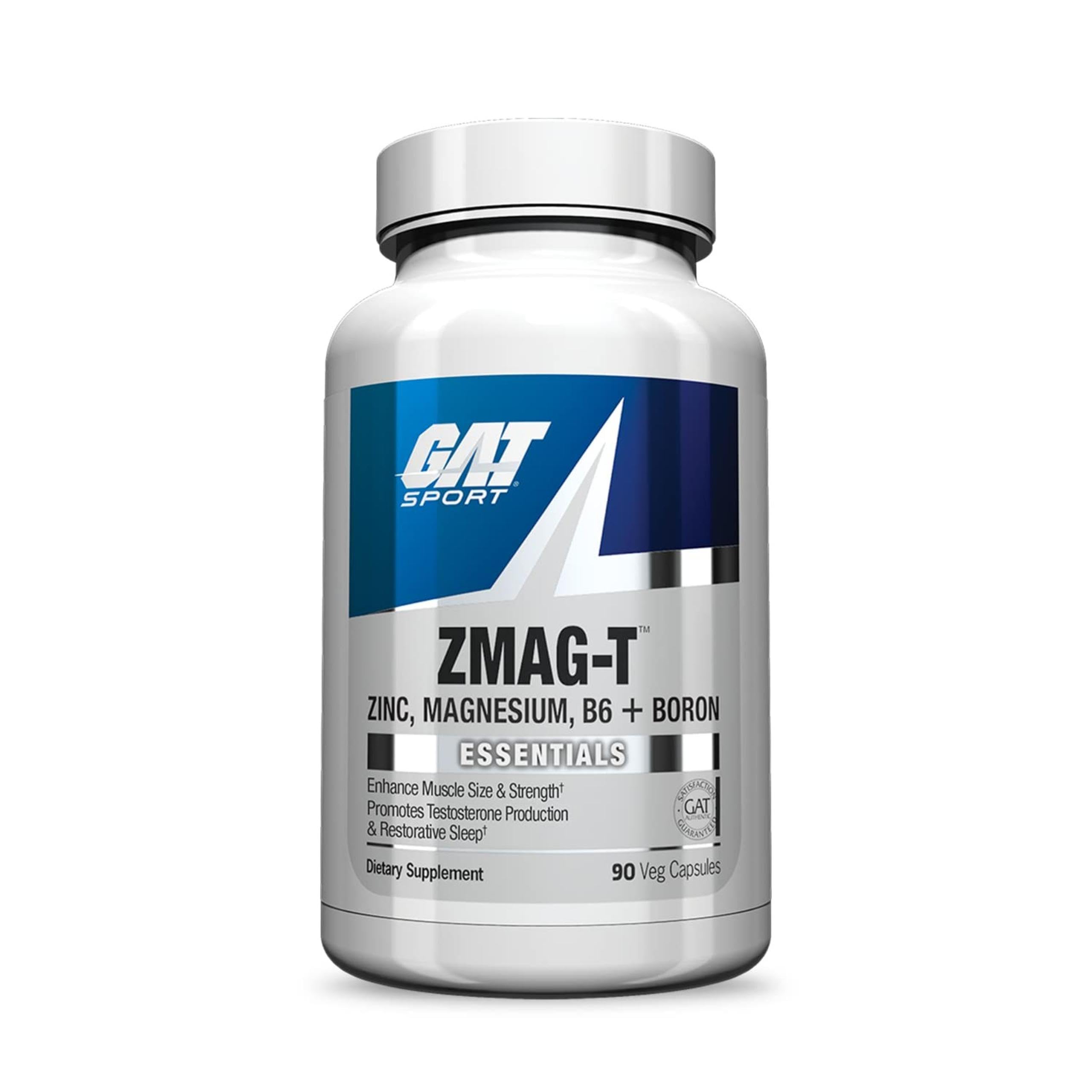 GAT Sport Essentials ZMAG-T: botella frontal con cápsulas para apoyar rendimiento muscular.