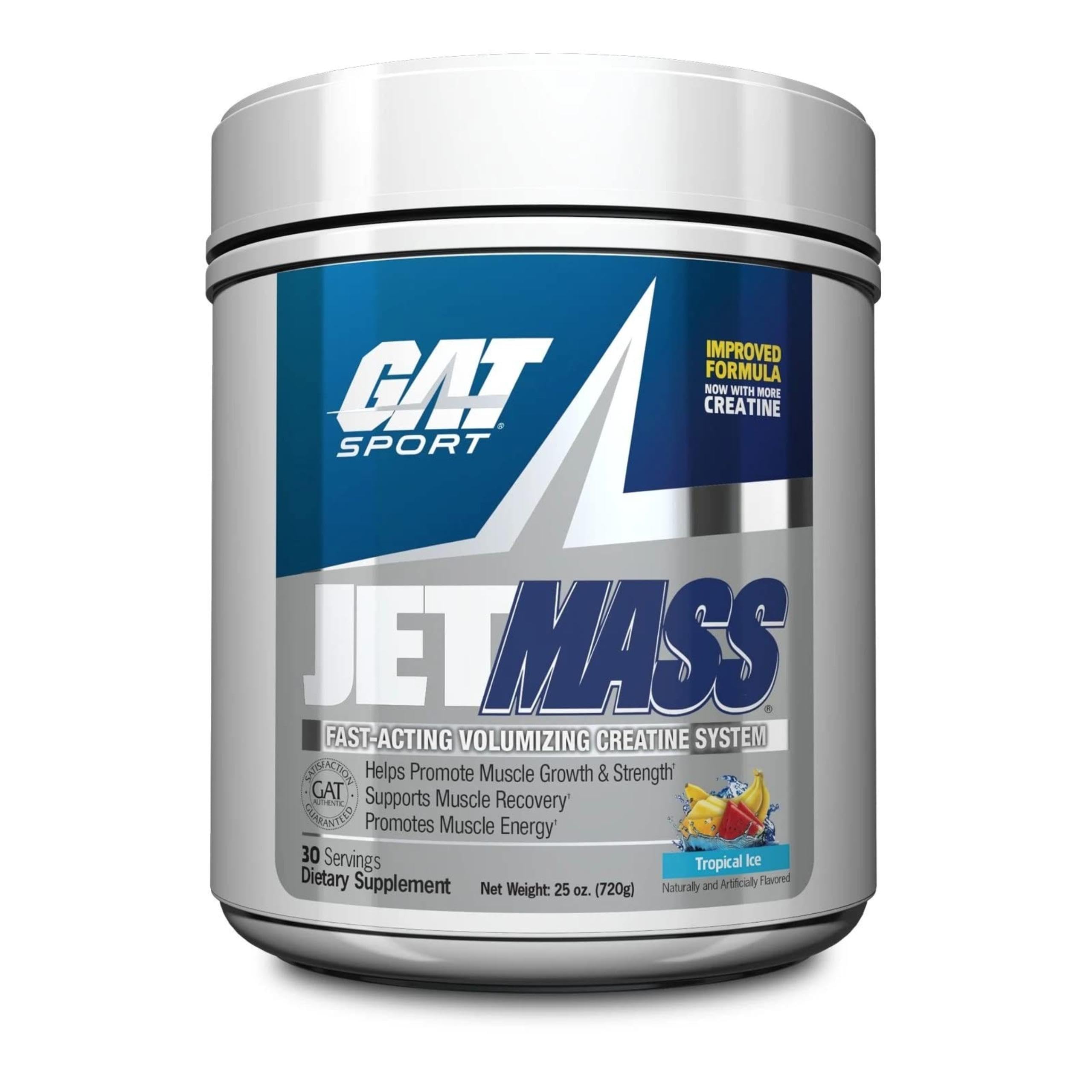 GAT SPORT JetMass botella Tropical Ice para potencia previa al entrenamiento.