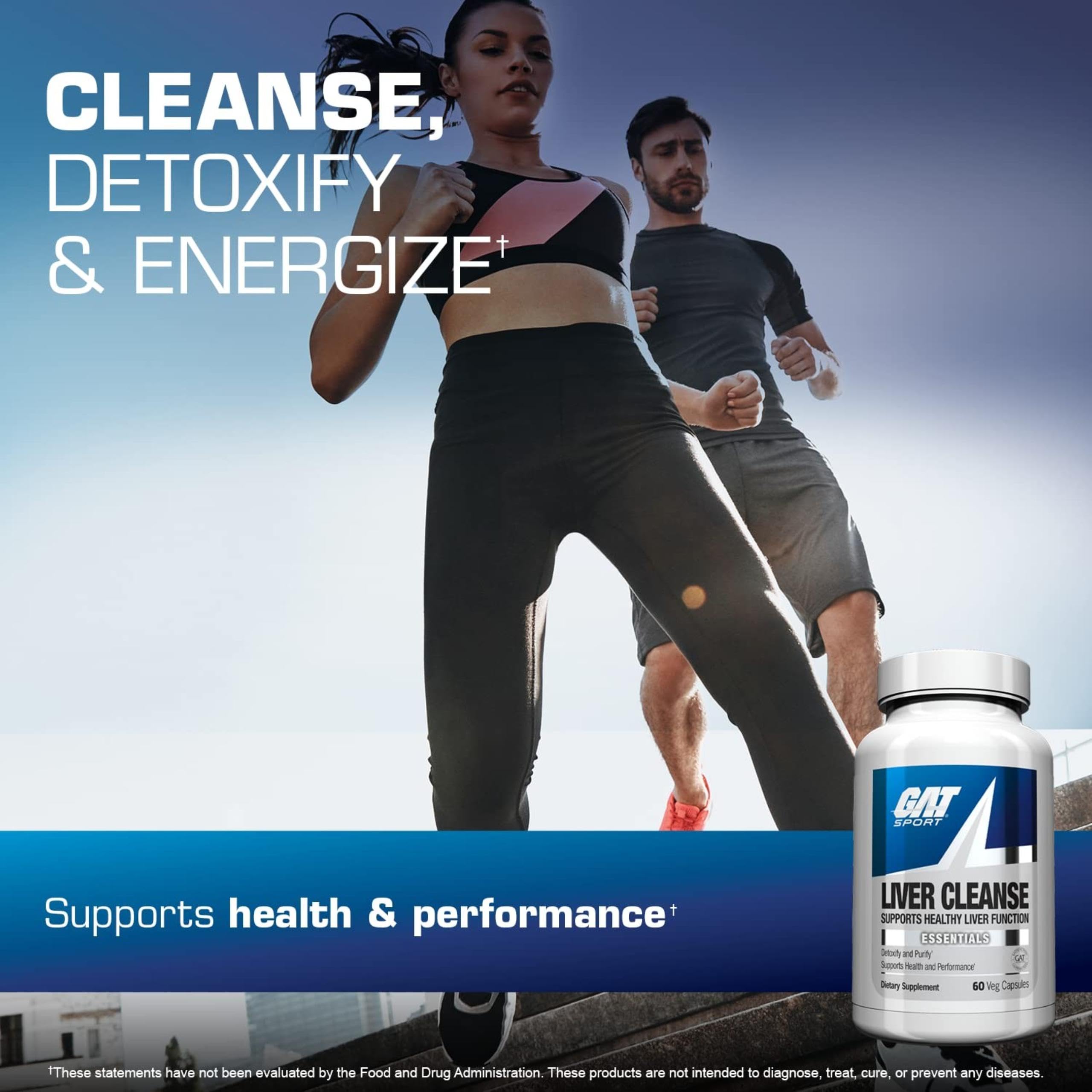 GAT SPORT Limpiador Hepático Multivitamínico: cápsulas fáciles de tragar para apoyo general.
