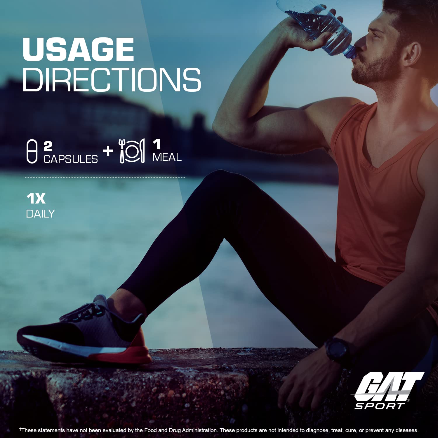 GAT SPORT Multi Hombres Test textura cápsula, fácil de tragar.