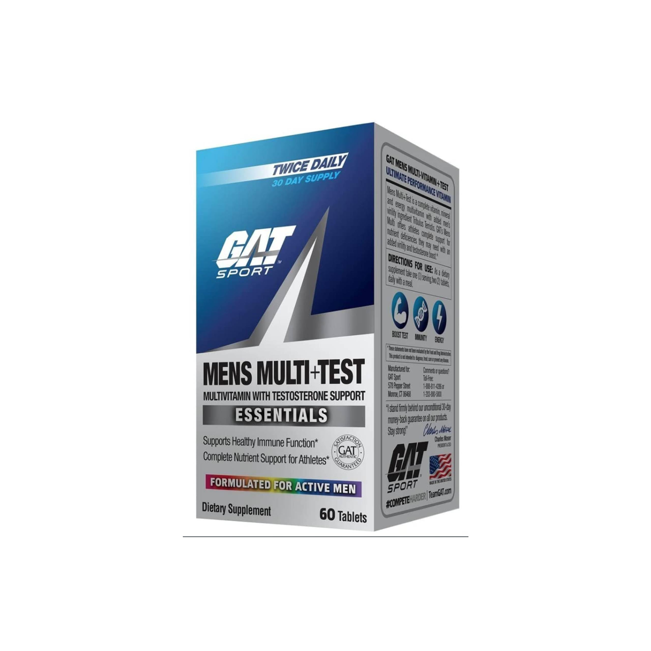 Mano sosteniendo GAT SPORT Multi + Test, fácil de incorporar a la rutina diaria