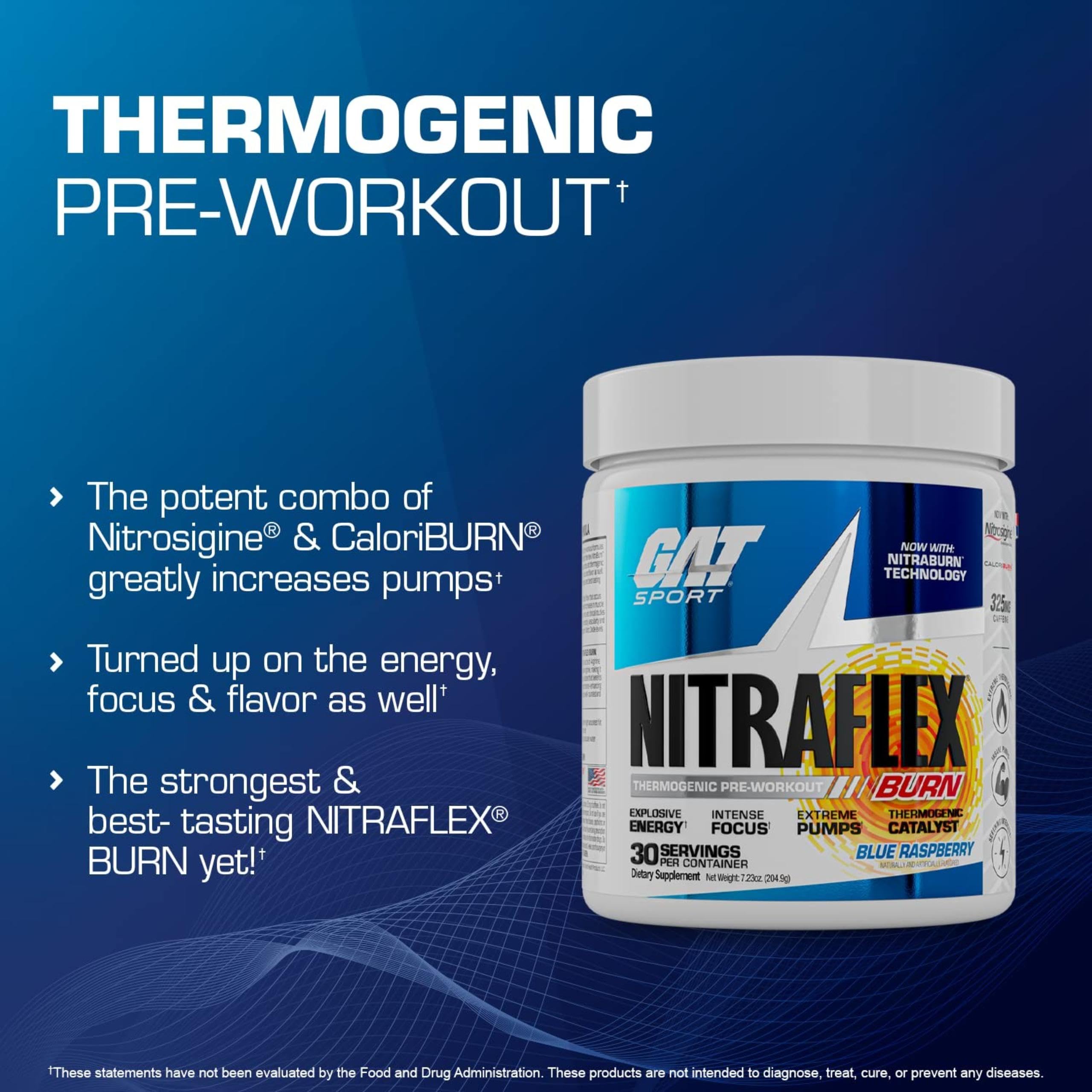 GAT SPORT Nitraflex Burn en acción durante entrenamiento con enfoque.
