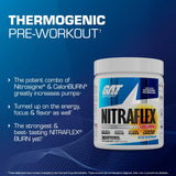 GAT SPORT Nitraflex Burn – vaso para mezclar y disfrutar la bebida energética.