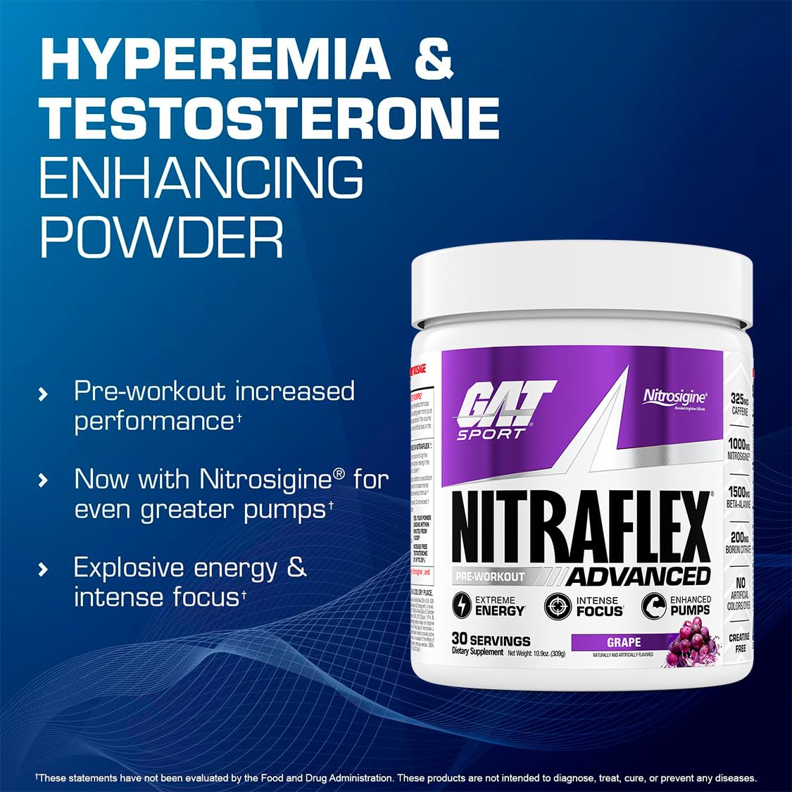 GAT SPORT Nitraflex realza la fuerza durante series intensas