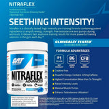 GAT SPORT Nitraflex, mezcla en vaso lista para beber pre-entrenamiento.