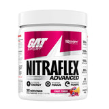 GAT SPORT Nitraflex polvo Fruta Punch en envase, listo para entrenar