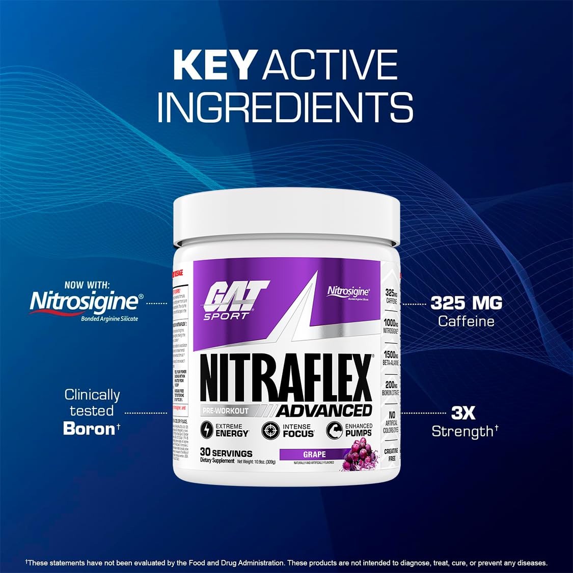 GAT SPORT Nitraflex sabor uva para preparación rápida