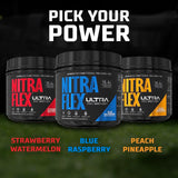 Nitraflex Ultra, envase de 30 porciones para entrenos constantes.