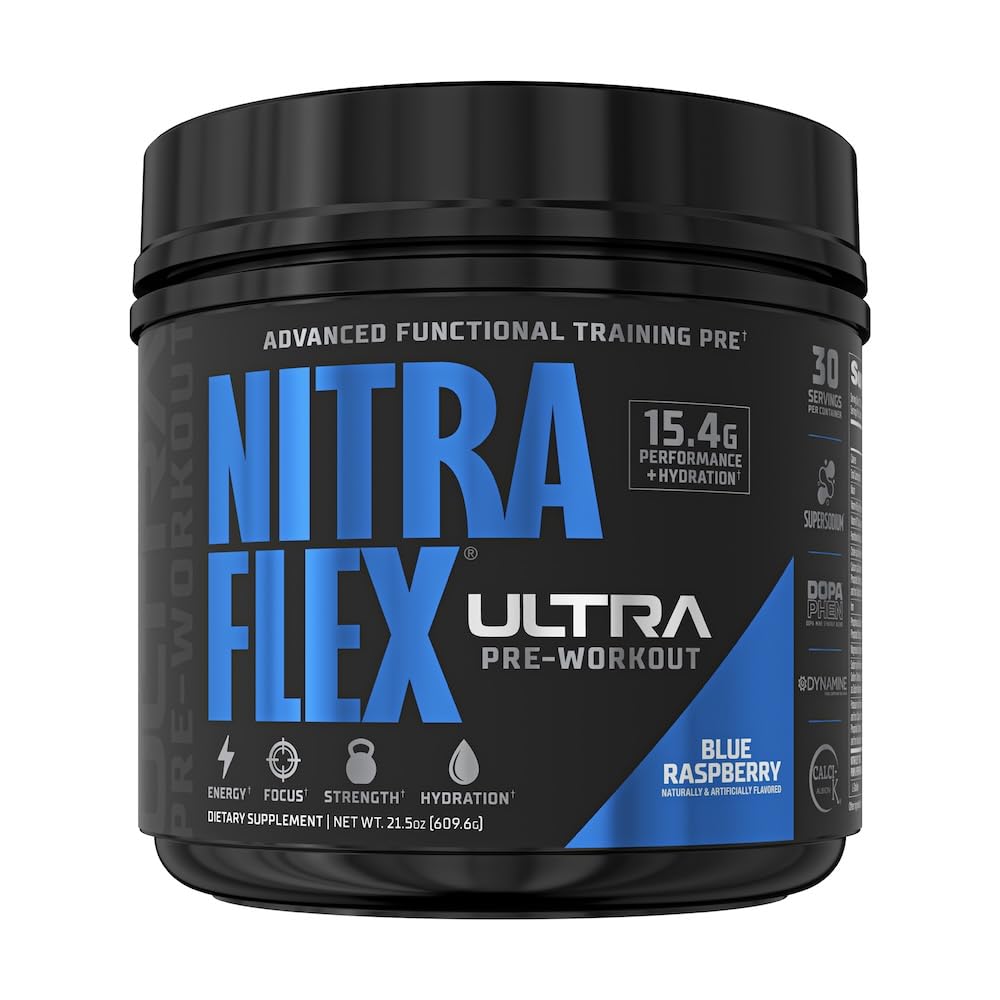 GAT SPORT Nitraflex Ultra en botella para energía sostenida.