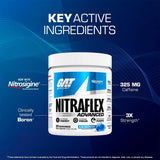 GAT SPORT Nitraflex, persona entrenando con impulso de energía.