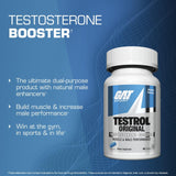 GAT SPORT Testrol etiqueta frontal: información clara sobre ingredientes de alta potencia.