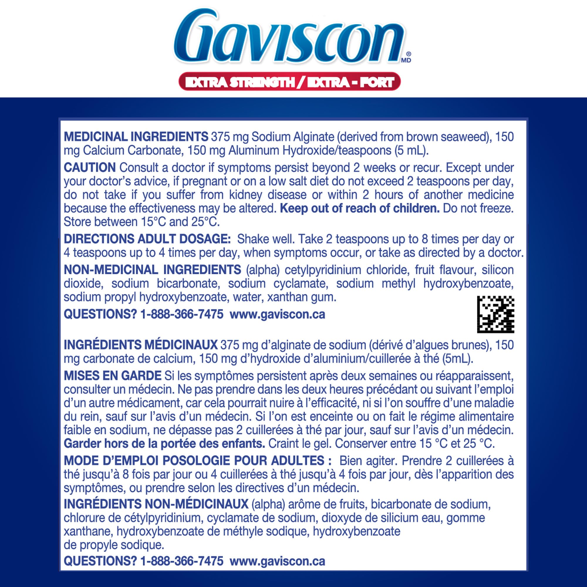Gaviscon Extra Strength Líquido Fruta, acción espumante al tomarlo.