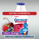 Gaviscon Extra Strength Líquido Fruta, botella de 340 ml; sabor a fruta para consumo diario.