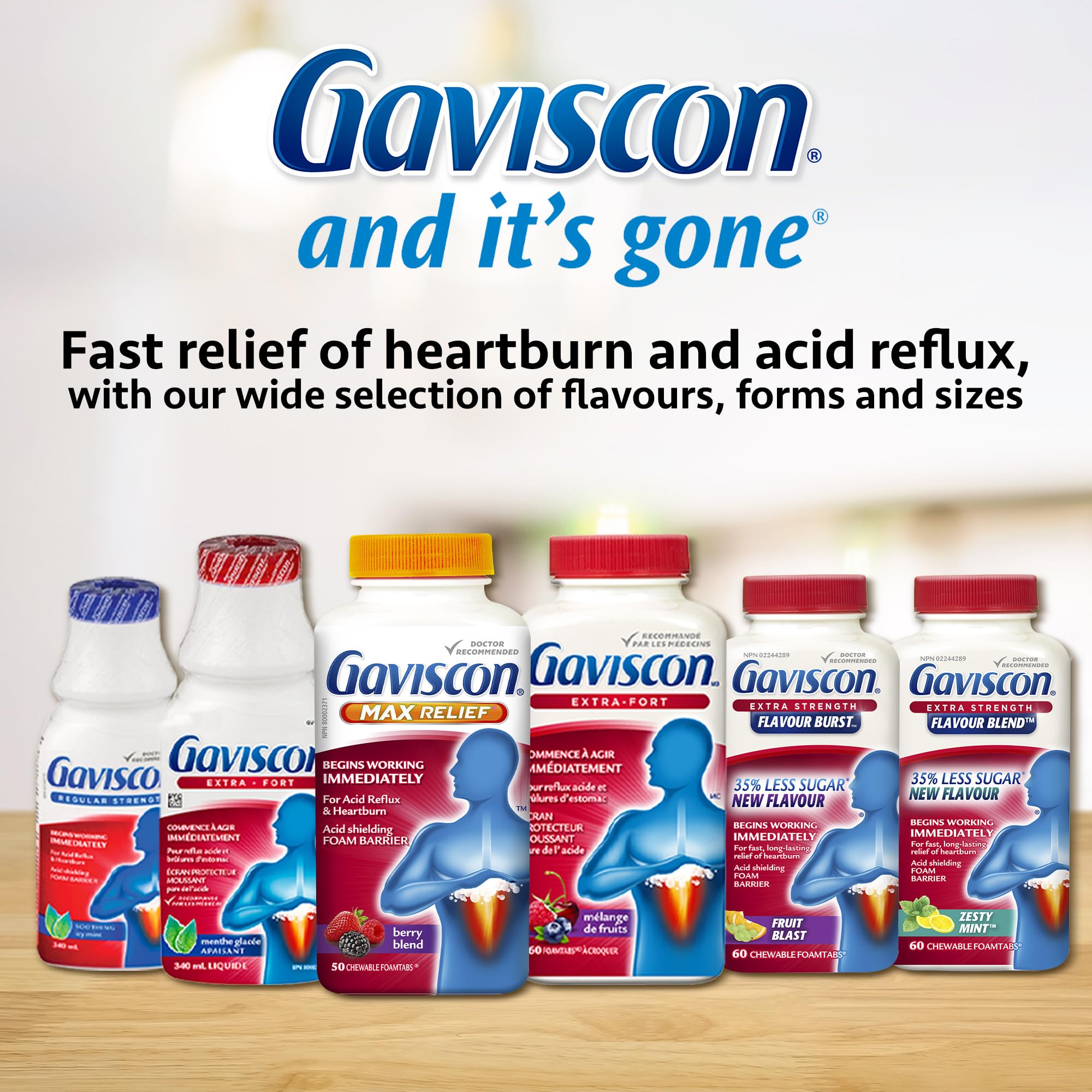 Gaviscon Fruta Tabletas acción espumosa que protege contra el reflujo